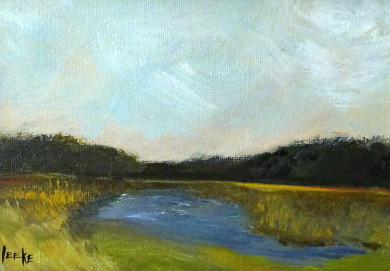 Hint of Spring Acrylic on canvas, 5 x 7 framed